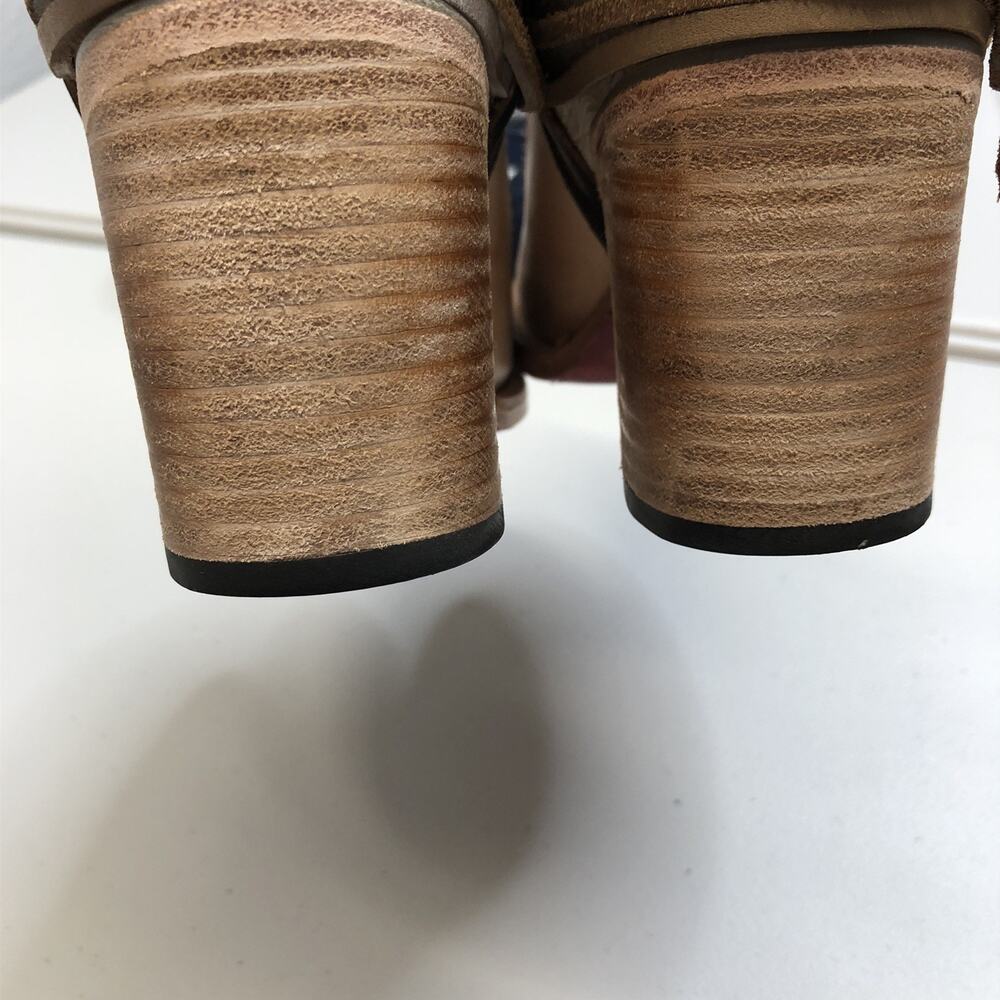 Freebird by Steven Raeanne Mary Jane Heel Boot Taupe Color Ankle Strap Size 8 - Picture 7 of 12